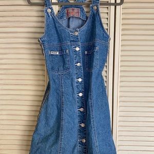 Button up denim dress